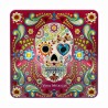 Set de 4 portavasos calavera, típico del día de muertos en México