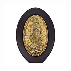 Marco Virgen de Guadalupe dorado. Souvenir de Los Cabos, México