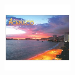 Tarjeta postal souvenir con hermosas vistas de Acapulco, Guerrero, México