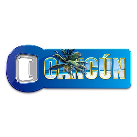 Destapador de metal "Cancun" souvenir y recuerdo, vacaciones, Cancun.