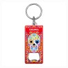 Llavero destapador de metal con calavera. Souvenir de Cozumel, Mexico