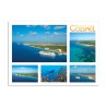 Tarjeta postal con varias vistas de Cozumel, souvenir y recuerdo de Mexico