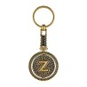 Llavero de laton letra Z con Calendario Azteca, souvenir o regalo de Cozumel Mexico
