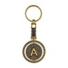 Llavero de laton letra A con Calendario Azteca, souvenir o regalo de Cozumel Mexico