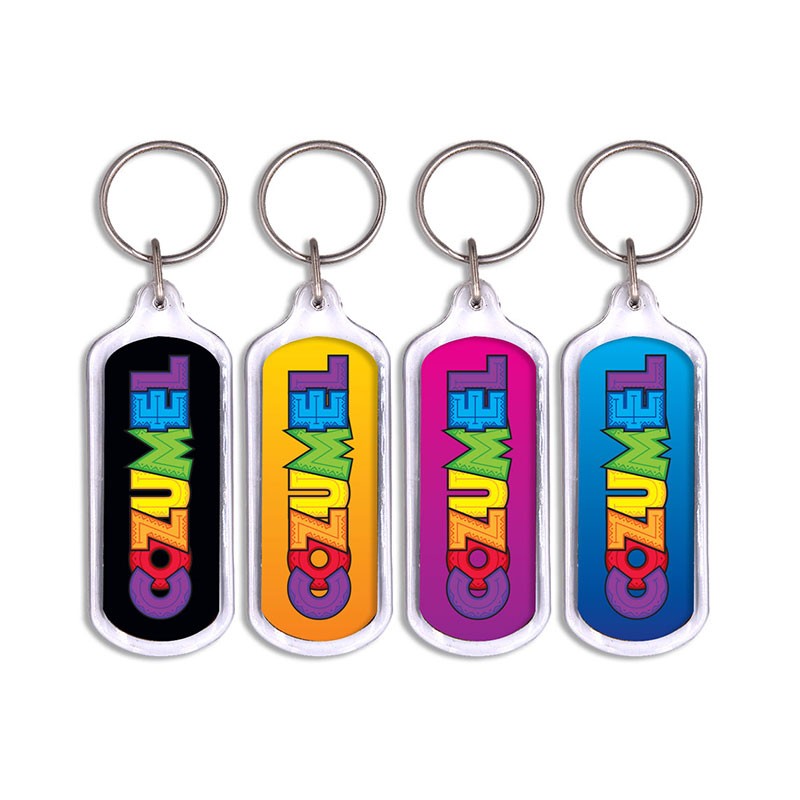 Llavero de acrílico COZUMEL.  Souvenir y recuerdo de Cozumel, Mexico