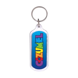 Llavero de acrílico COZUMEL.  Souvenir y recuerdo de Cozumel, Mexico