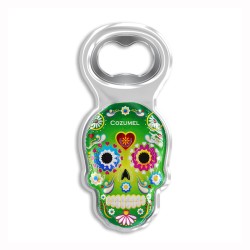 Destapador de acrílico chancla. Souvenir y recuerdo de Cozumel, Mexico