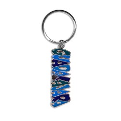 Llavero de metal con el nombre de Guadalajara. Souvenir de Mexico.