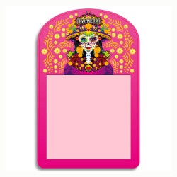 Bloc de notas catrina, típico del día de muertos en Huatulco, México.
