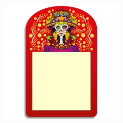 Bloc de notas catrina, típico del día de muertos en Huatulco, México.