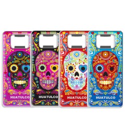 Magneto destapador de metal con calavera
