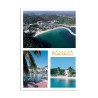 Tarjeta postal con varias vistas de Santa Cruz, souvenir y recuerdo de Huatulco, México