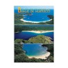 Tarjeta postal con 3 vistas de las Bahias de Huatulco, souvenir y recuerdo de Huatulco, México
