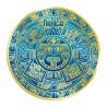 Set de 4 portavasos Calendario Azteca, emblemático de la cultura prehispánica, Souvenir de Isla Mujeres, México.