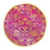 Set de 4 portavasos Calendario Azteca, emblemático de la cultura prehispánica, Souvenir de Isla Mujeres, México.
