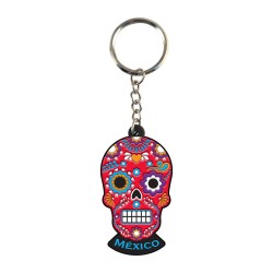 Llavero pvc calavera, souvenir de Mexico. Recuerdo de Isla Mujeres.