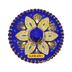 Magneto de resina sombrero charro. Souvenir, recuerdo de Isla Mujeres, Mexico