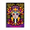 Libreta grande con ilustracion de una catrina, típica del día de muertos en México. Souvenir y recuerdo de Isla Mujeres