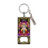 Llavero destapador de metal con una catrina. Souvenir de Ixtapa, México.
