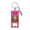 Llavero destapador de metal con una catrina. Souvenir de Ixtapa, México.