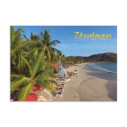 Tarjeta postal de Playa La Ropa, Zihuatanejo, souvenir y recuerdo de Ixtapa, México
