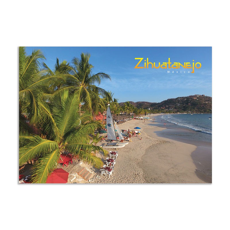 Tarjeta postal de Playa La Ropa, Zihuatanejo, souvenir y recuerdo de Ixtapa, México