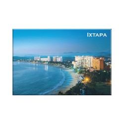 Fotoíman Zona Hotelera Ixtapa al atardecer, souvenir y recuerdo de Ixtapa, México