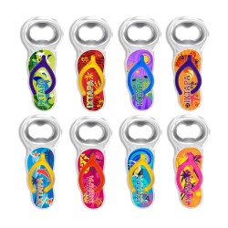 Destapador de acrílico en forma de chancla. Souvenir de Ixtapa, México