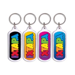 Llavero de acrílico con el nombre del destino Ixtapa.  Souvenir de Ixtapa, México