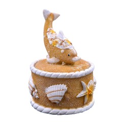 Alhajero de resina con delfín en La Paz México