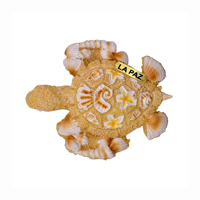 Souvenir México La Paz: Magneto de Resina Tortuga 8.5cm