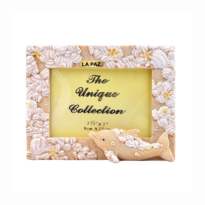 Portaretrato con ilustración de delfín en La Paz México