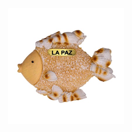Magneto de resina en forma de pez México La Paz souvenir