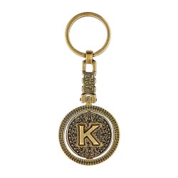 Llavero giratorio México La Paz con Calendario Azteca y inicial