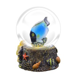 Esfera de nieve con pez fauna México Los Cabos souvenir