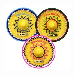 Magneto de resina México La Paz sombrero de paja souvenir