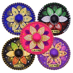 Magneto de resina México La Paz sombrero charro souvenir