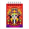 Libreta de apunte con ilustracion de una catrina, típica del día de muertos. Souvenir y recuerdo de Los Cabos, México