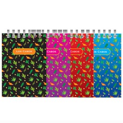 Libreta de apunte con ilustracion de una calavera, típica del día de muertos. Souvenir y recuerdo de Los Cabos, México