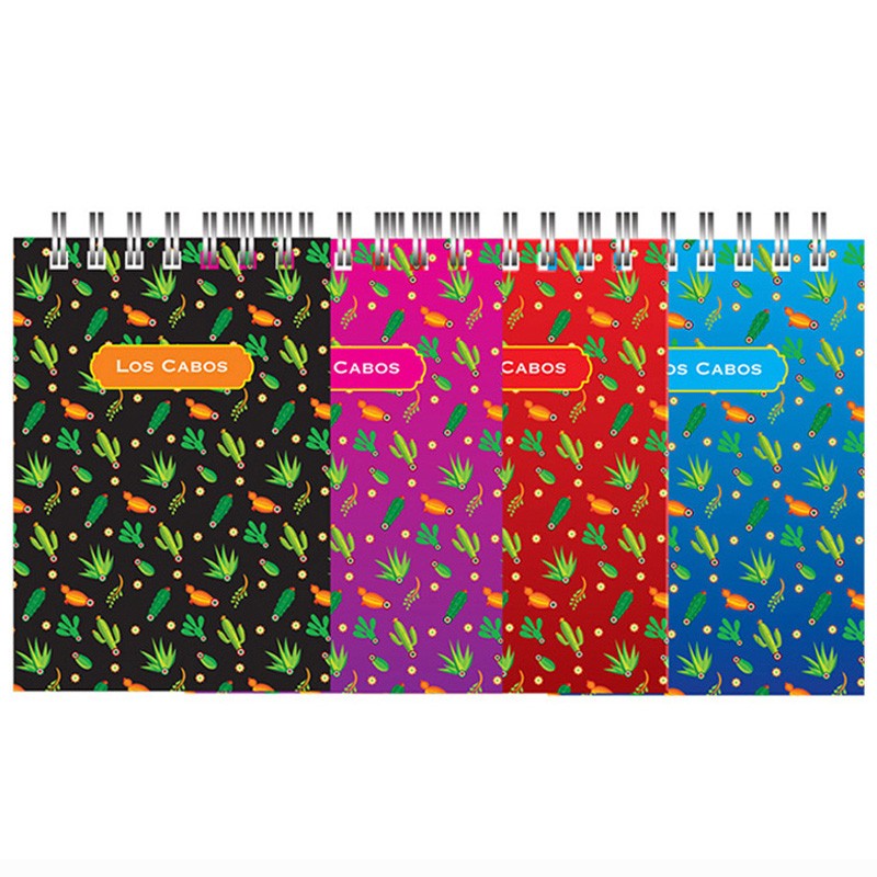 Libreta de apunte con ilustracion de una calavera, típica del día de muertos. Souvenir y recuerdo de Los Cabos, México