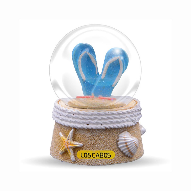 Esfera de resina con acabado arena y chanclas