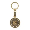 Llavero de latón letra K con Calendario Azteca, souvenir o regalo de Los Cabos México