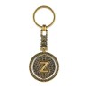 Llavero de latón letra Z con Calendario Azteca, souvenir o regalo de Los Cabos México