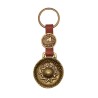 Llavero de latón con la ilustración de un sombrero de paja.Souvenir de Los Cabos, México