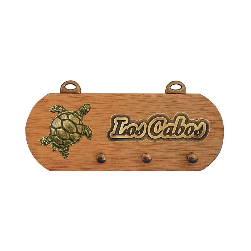 Portallave con la ilustración de una tortuga. Souvenir de Los Cabos, México