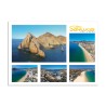 Tarjeta postal con 5 vistas de Cabo San Lucas, souvenir y recuerdo de Los Cabos, México