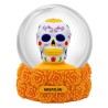 Esfera de nieve calavera naranja