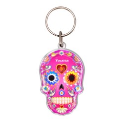 Llavero acrílico calavera, día de muertos en México. Souvenir de Merida.
