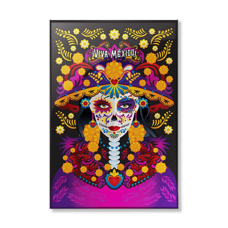 Fotoíman catrina, Dia de Muertos, souvenir de la península de Yucatán.