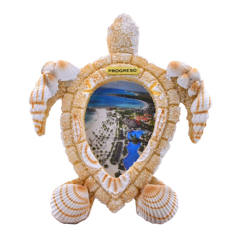 Portaretrato chico de resina en forma de una tortuga. Yucatan, Mexico.